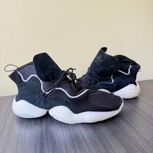 adidas Crazy BYW LVL 1 Black White Basketball Shoes Split Toe Suede Size 13